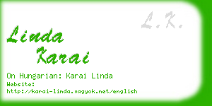 linda karai business card